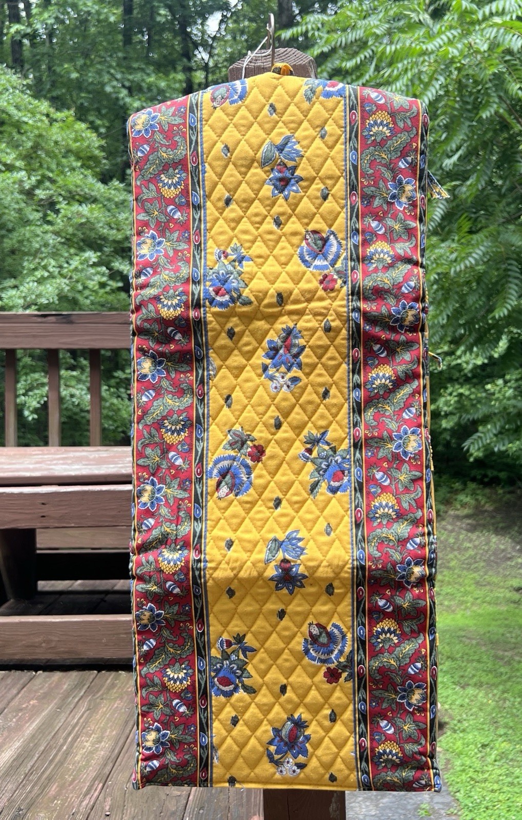 Vera Bradley 100% Cotton Feminine Floral French Yellow Hanging Organizer USA