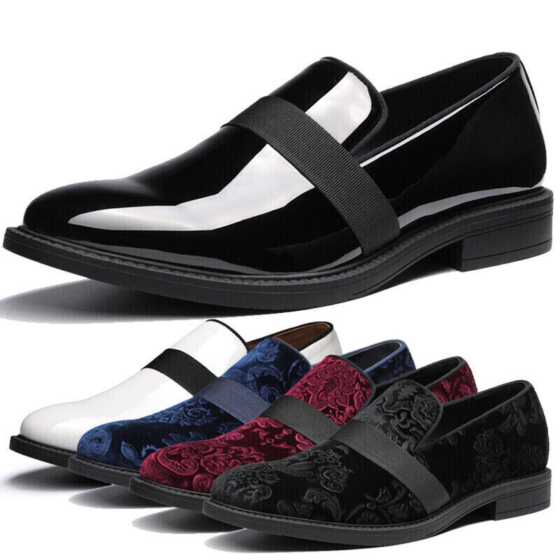 Men’s Dress Tuxedo Shoes Loafers Shoes Classic Patent Leather Shoes