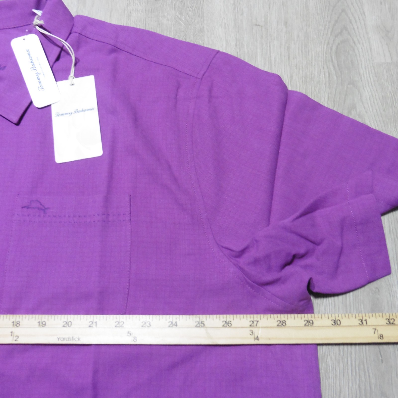 TOMMY BAHAMA Mens 2XLB 2XL BIG HAWAIIAN SHIRT COASTAL BREEZE SILK COOLMAX PURPLE