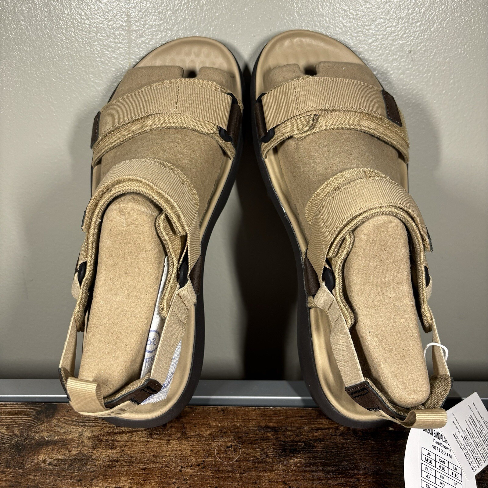 Hey Dude Carson Sandal Sport Mode Tan Brown Men’s Size 10 New