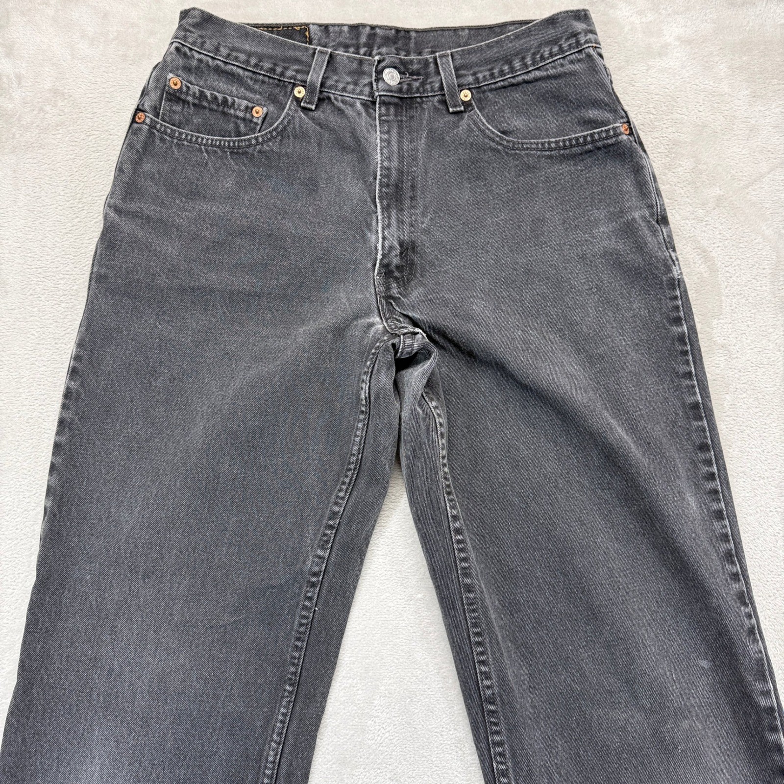 Vintage Levi’s 550 Jeans Mens 34×34 Black Relaxed Fit Tapered Leg 90s Streetwear
