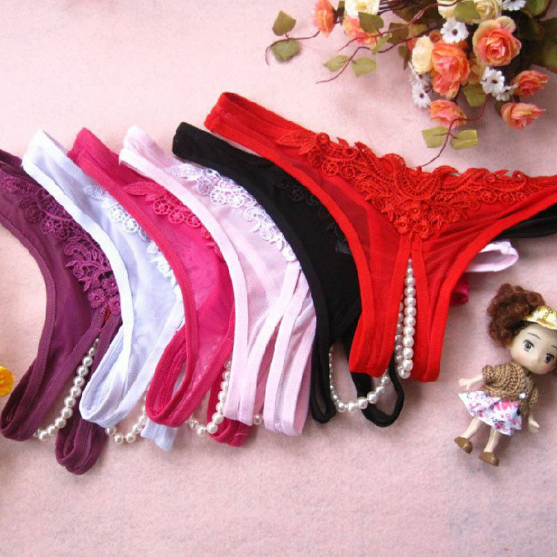 ☆USA☆ Sexy Women Lace Thong G-string Panties Lingerie Underwear Crotchles T-back