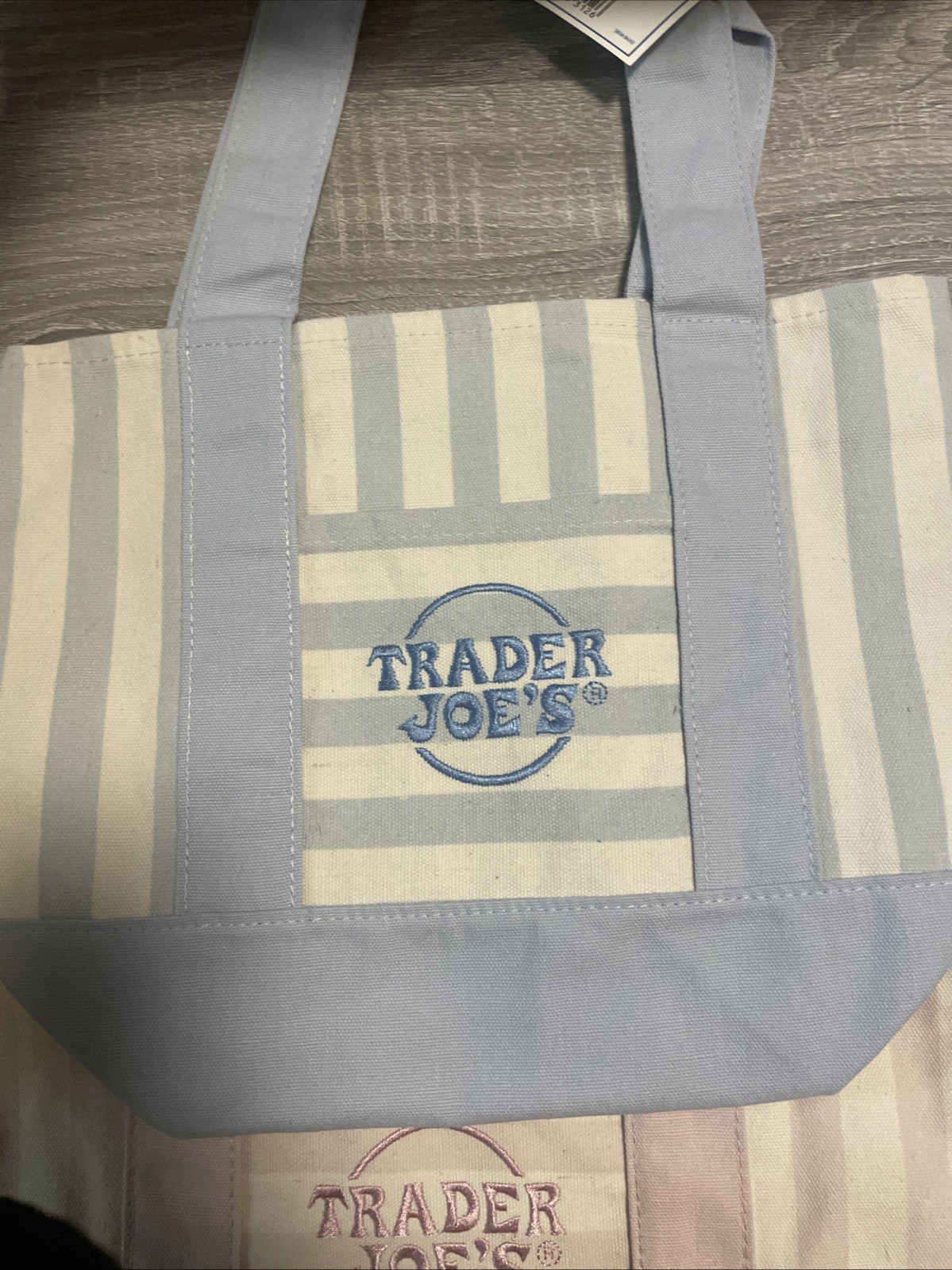 Trader Joe’s Mini Pastel Striped Canvas Tote Bag 2026 Limited Edition Set Of 4