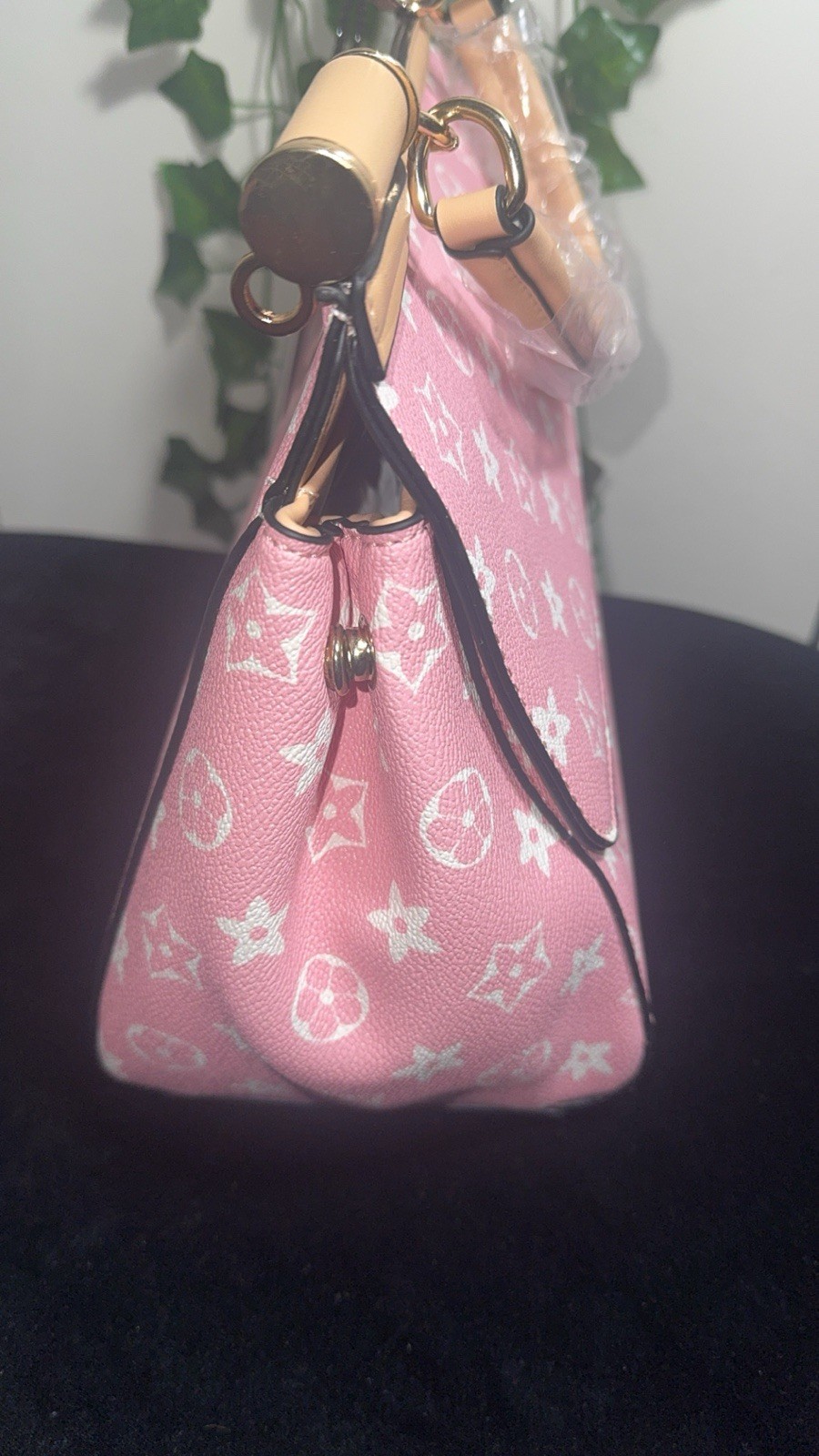 Pink Satchel With Wallet Set