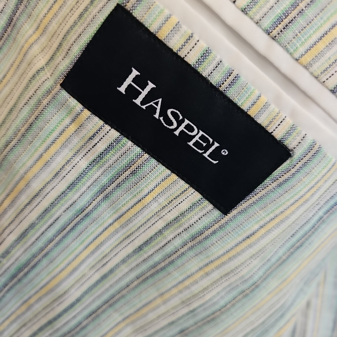 Haspel multicolor Stripe 100% Linen Sport Coat Blazer preppy ladcore. See Pics