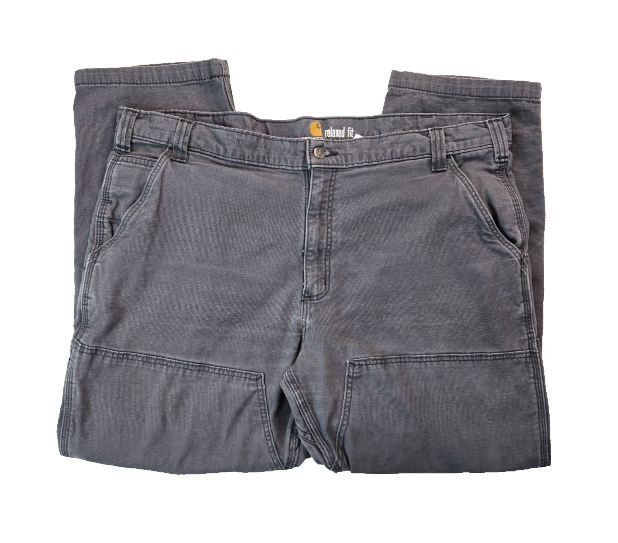 Carhartt Gray Canvas Double Knee Pants Mens 102802-029 Size 42×30