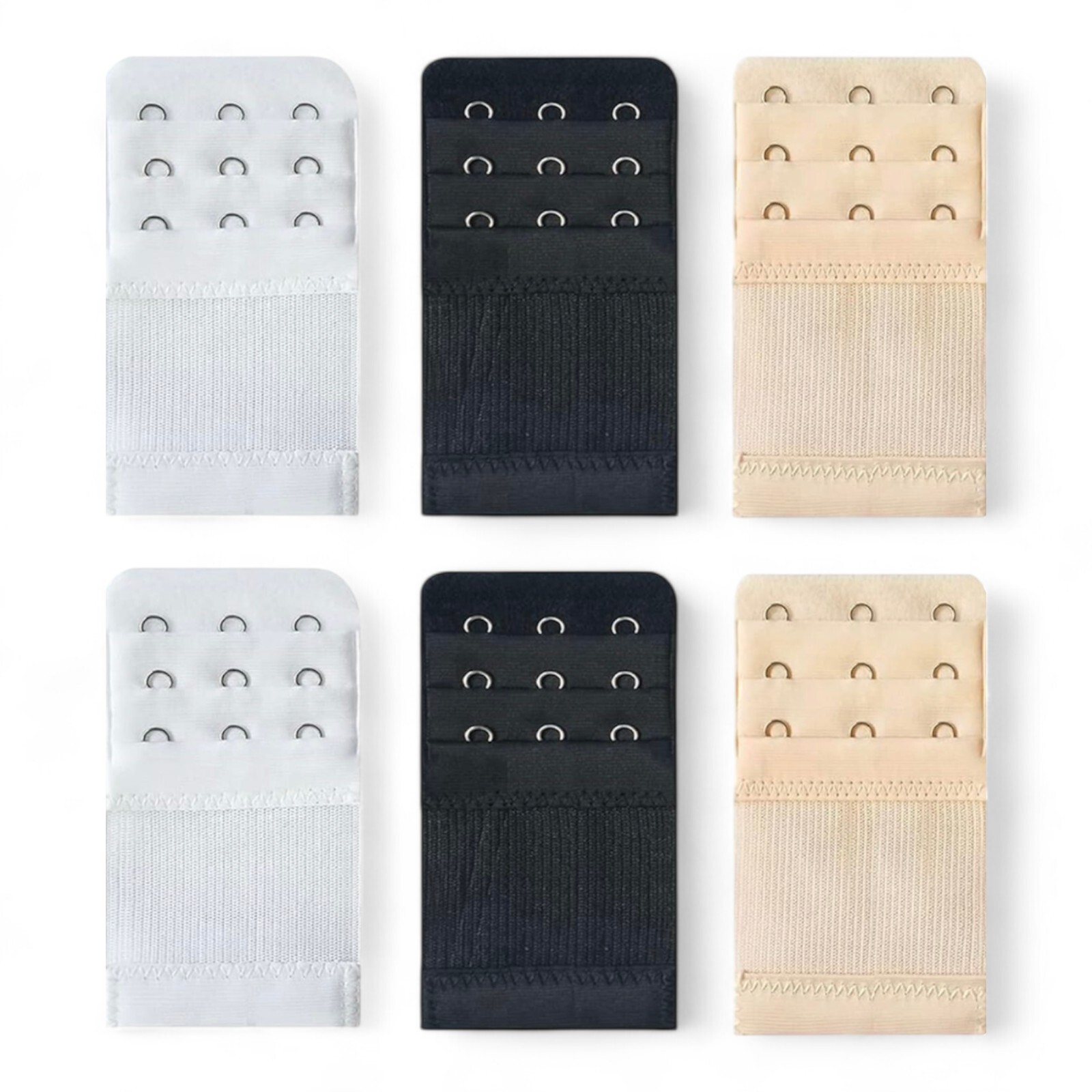 Yesmin Pack of 6 Bra Strap Extenders Extensions Elastic Extender Set 1.9cm NEW
