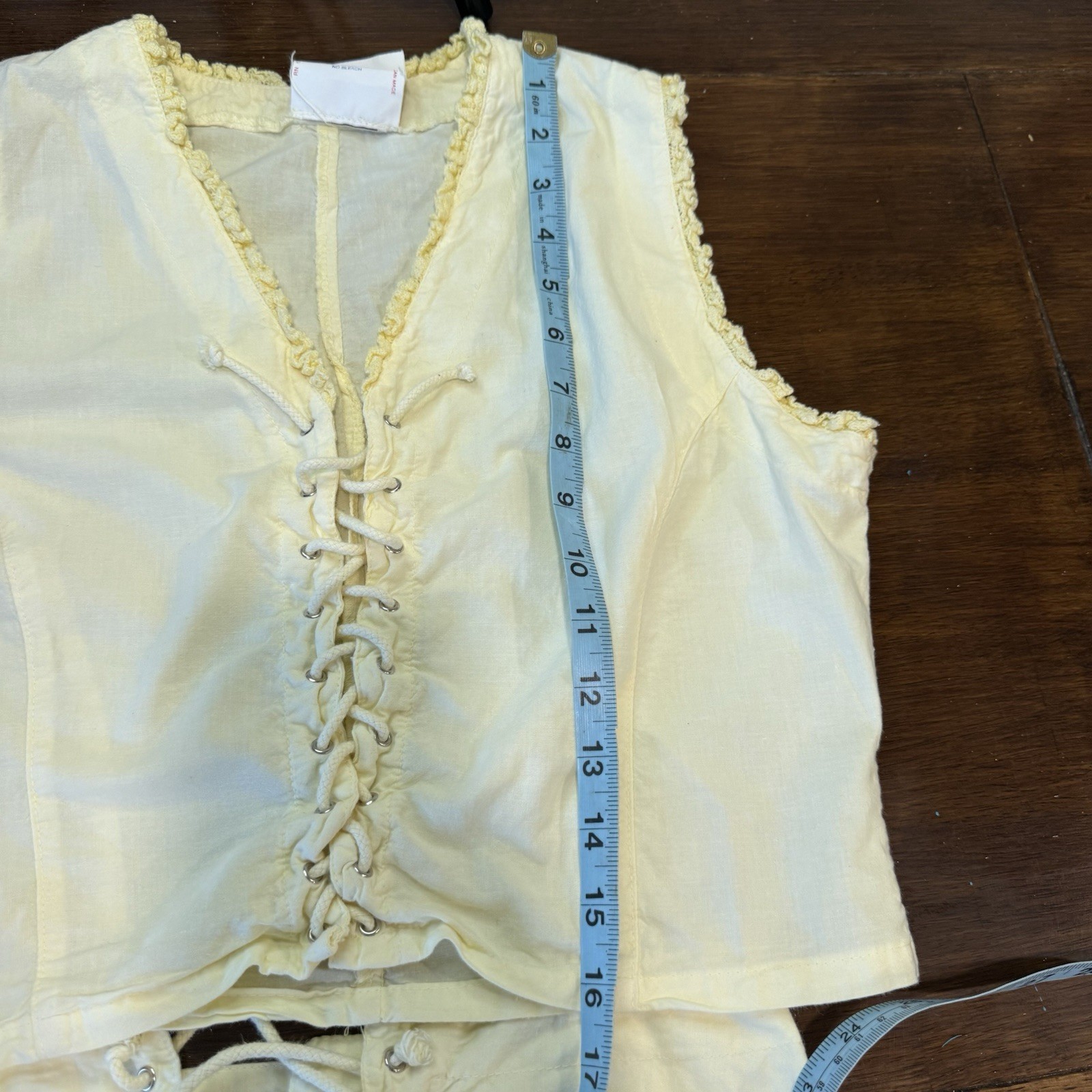 Vintage Oxygen Brand Lace-Up Vest/Skirt Sz L Victorian Romantic Coquette Corset