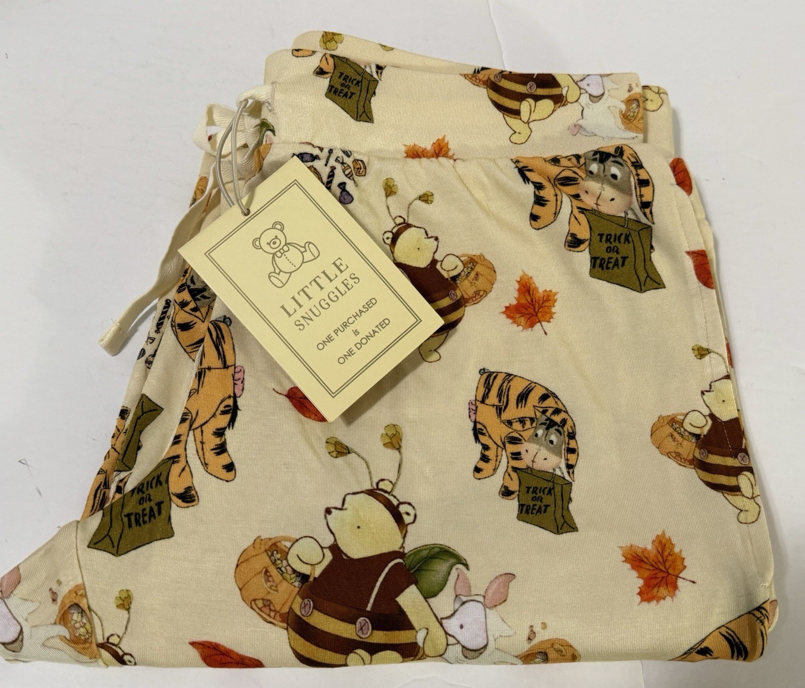 LITTLE SNUGGLES X CHARLIE’S PROJECT BAMBOO FABRIC POOH PAJAMA PANTS: SMALL