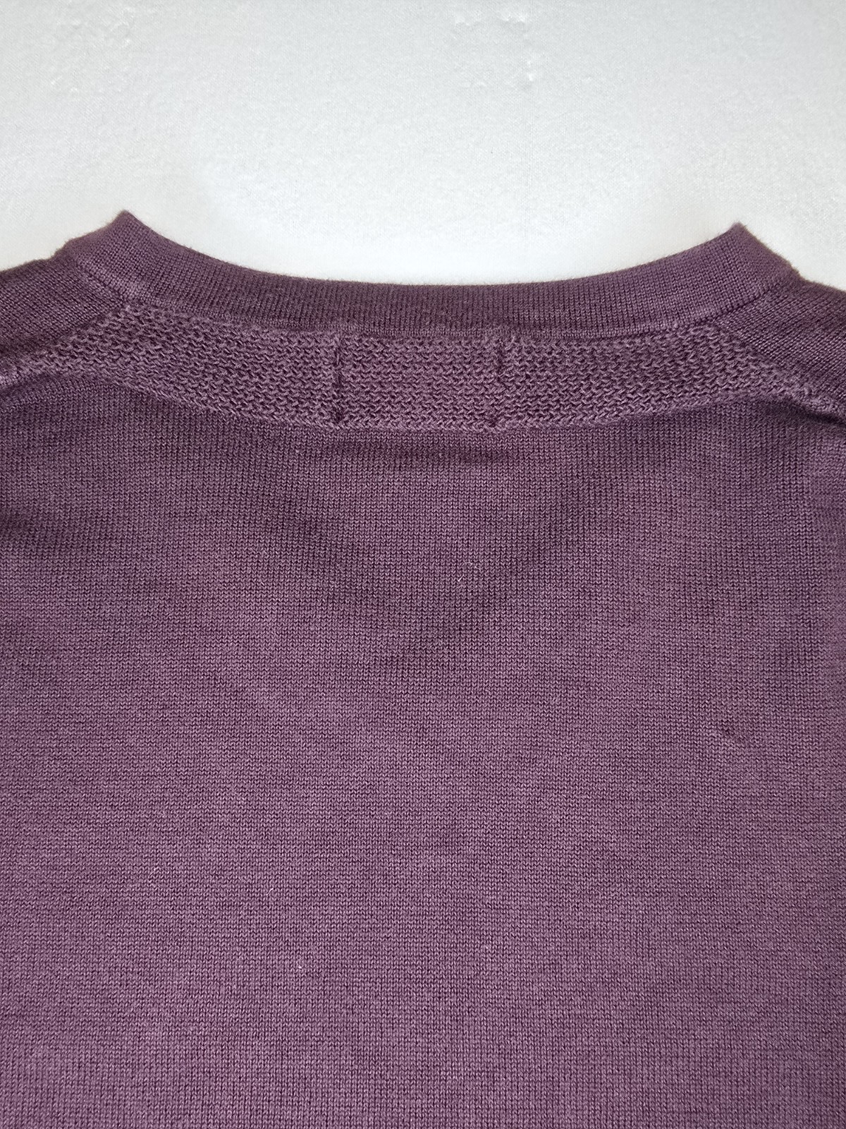 Lands’ End Men’s Large Supima Cotton V-Neck Sweater Burgundy Plum Long Sleeve