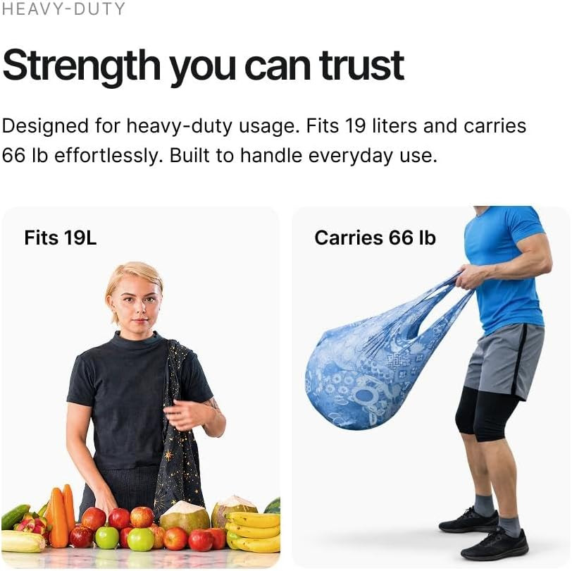 Ultralight Foldable Tote for Women & Men, Reusable Grocery & Travel Bag, Packabl
