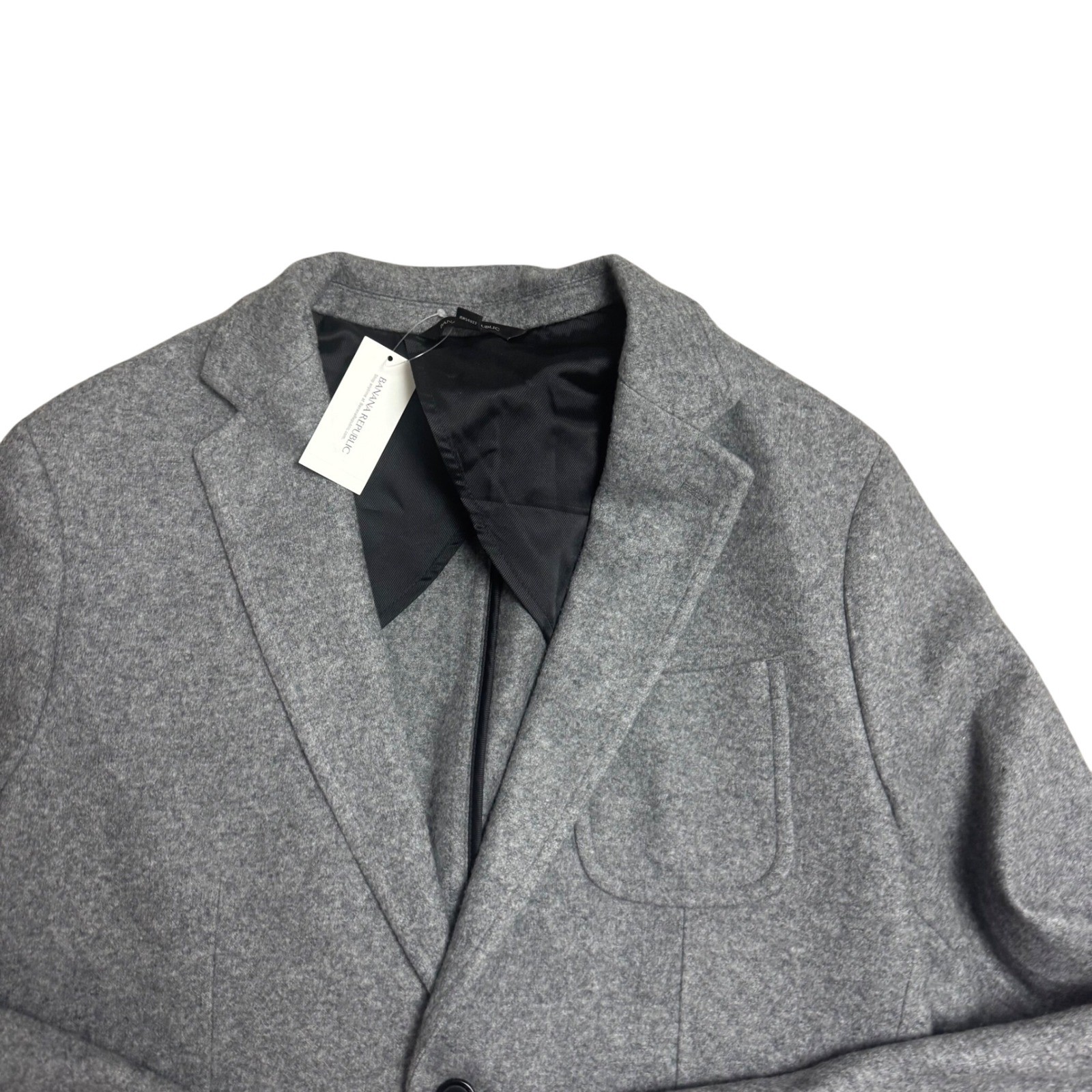 Banana Republic Mario Bellucci Wool Gray Blazer Jacket Mens 40L Long NEW