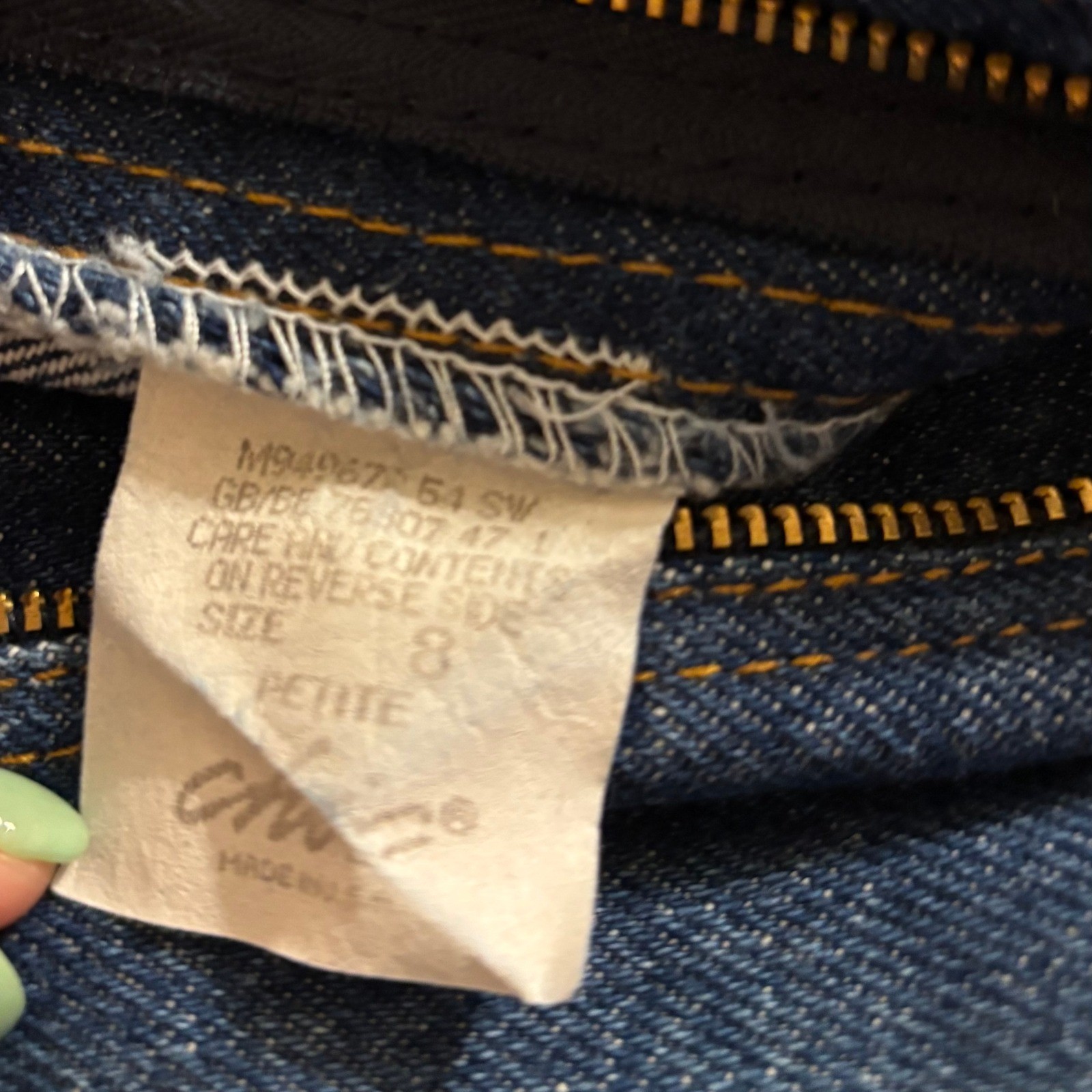 NOS Chic Relaxed Classic High Waisted Mom Jeans Blue Denim 100% Cotton Size 8P