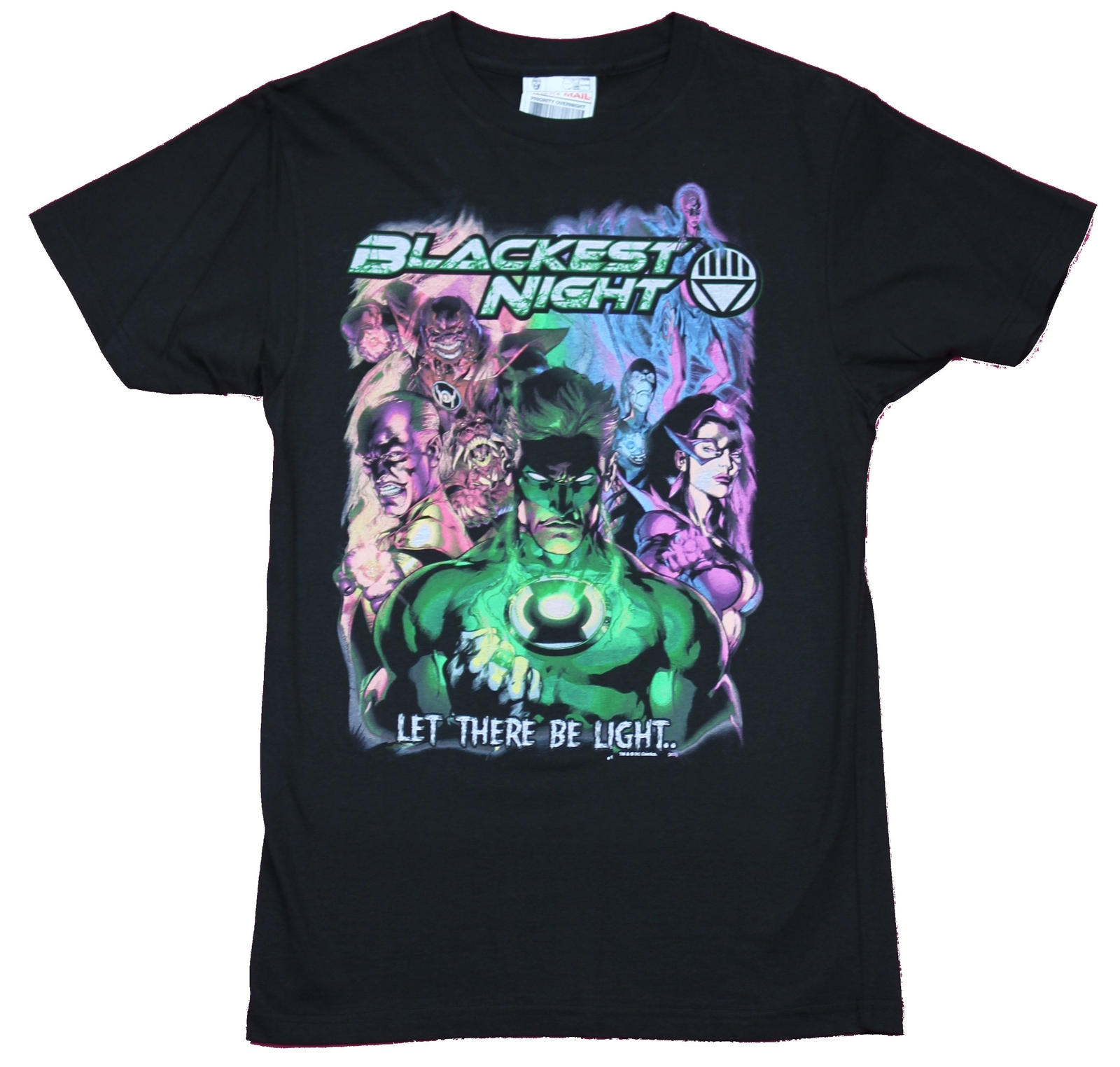 Blackest Night DC Comics Mens T-Shirt – Let There Be Light Hal Jordan Leading