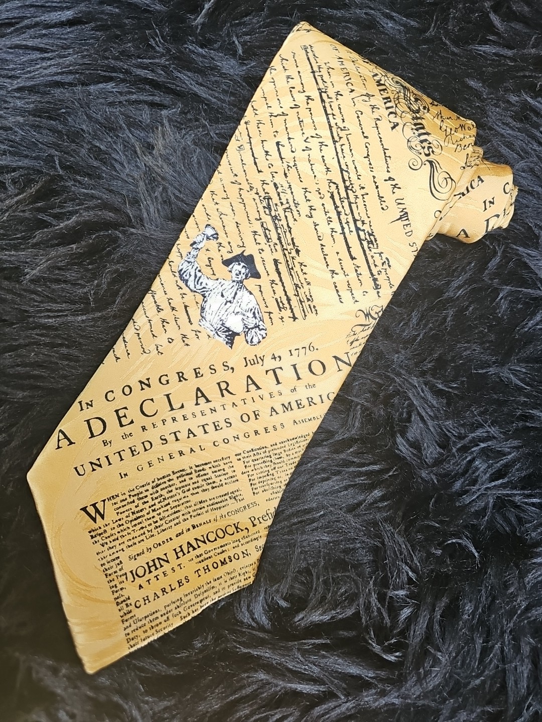 Museum Artifacts Declaration of Independence & US Constitution 100% Silk Necktie