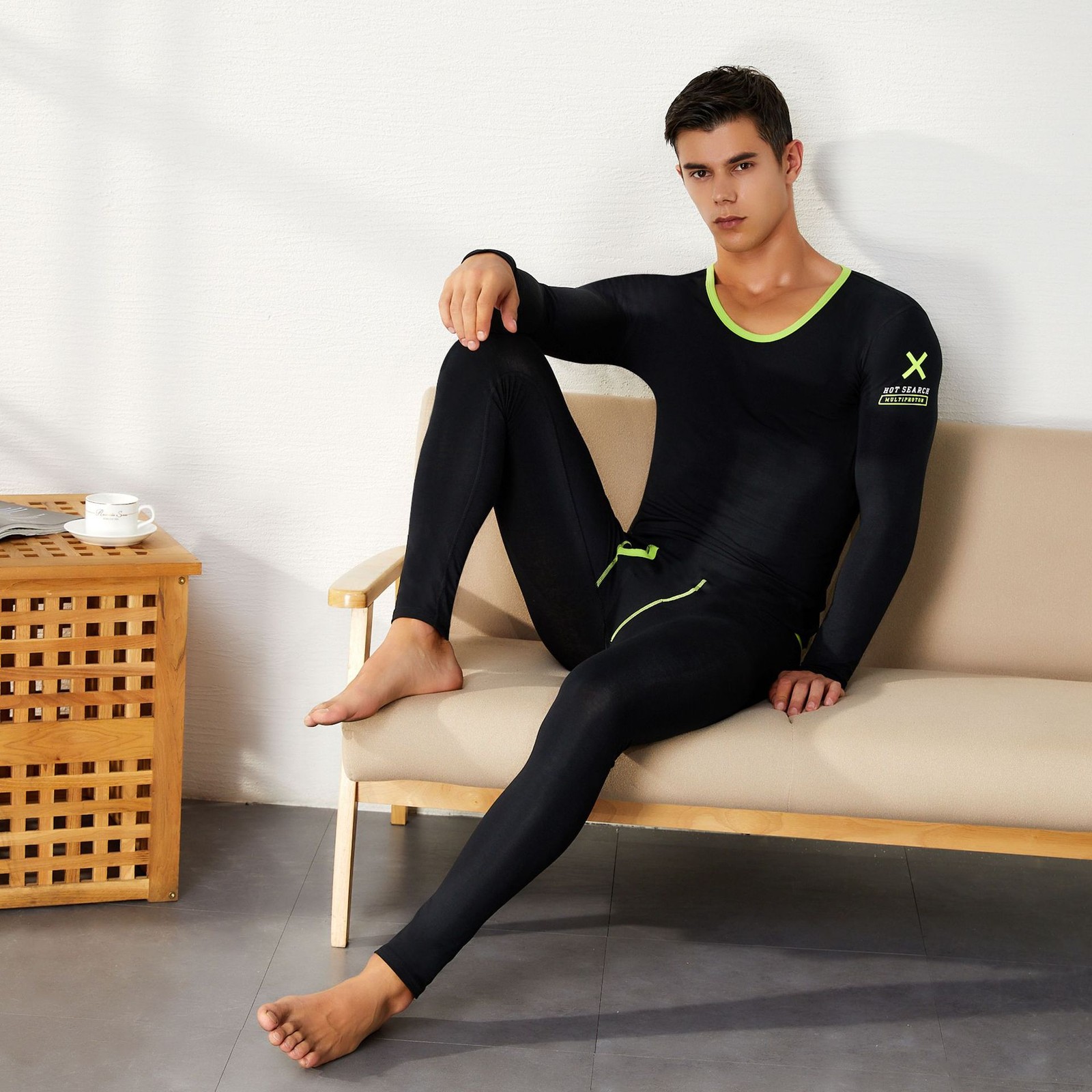 Men’s Thin Thermal Long Johns Set -Base Layer Underwear Pants, Casual Wear