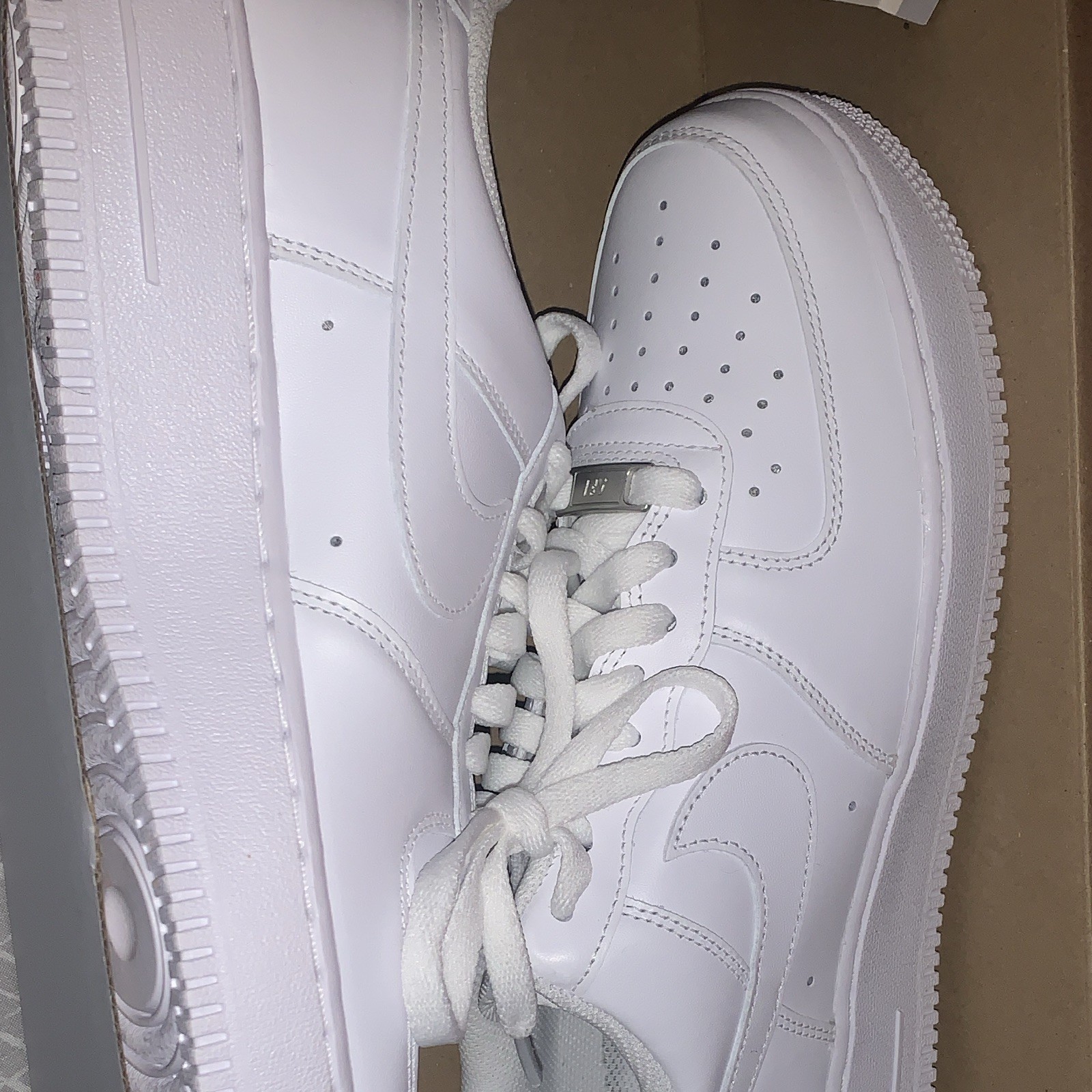 Nike Air Force 1 Low Top Men’s White Solid Lace-Up Athletic Sneakers