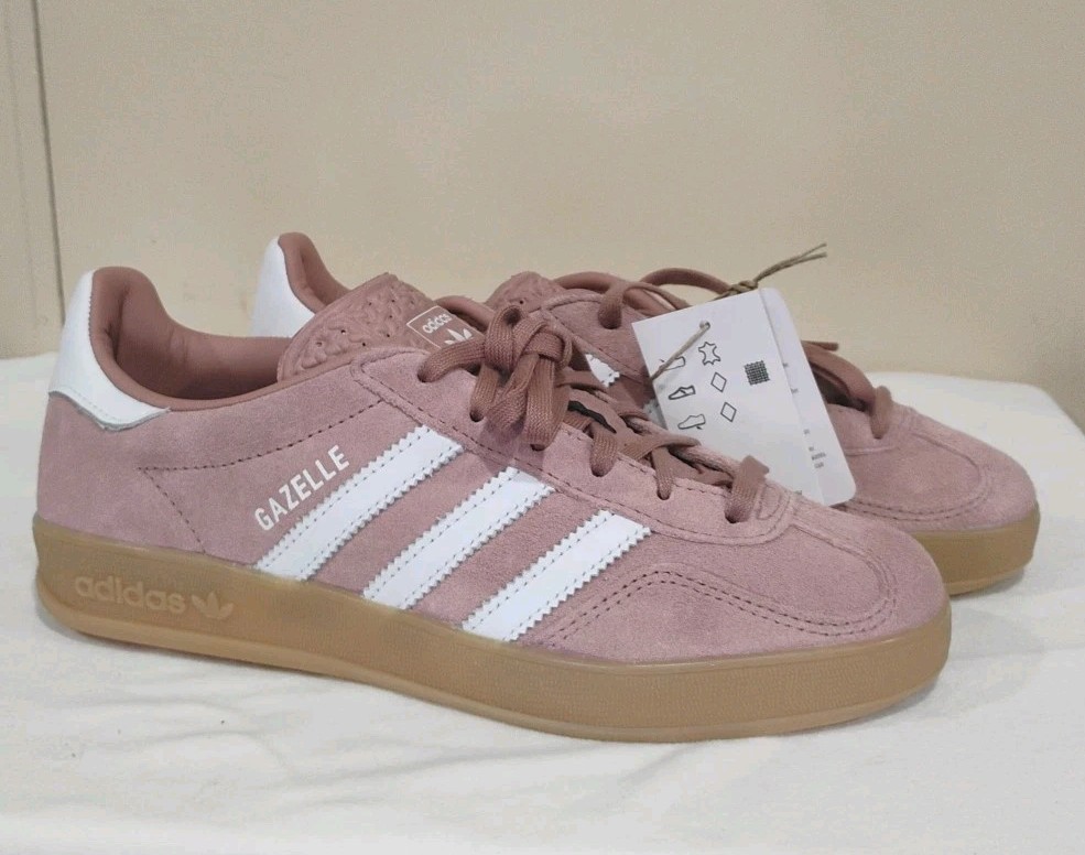 Adidas Gazelle Indoor Warm Clay/Dusty Pink Womens Sz 6.5 Classic JS1397 NEW Tags