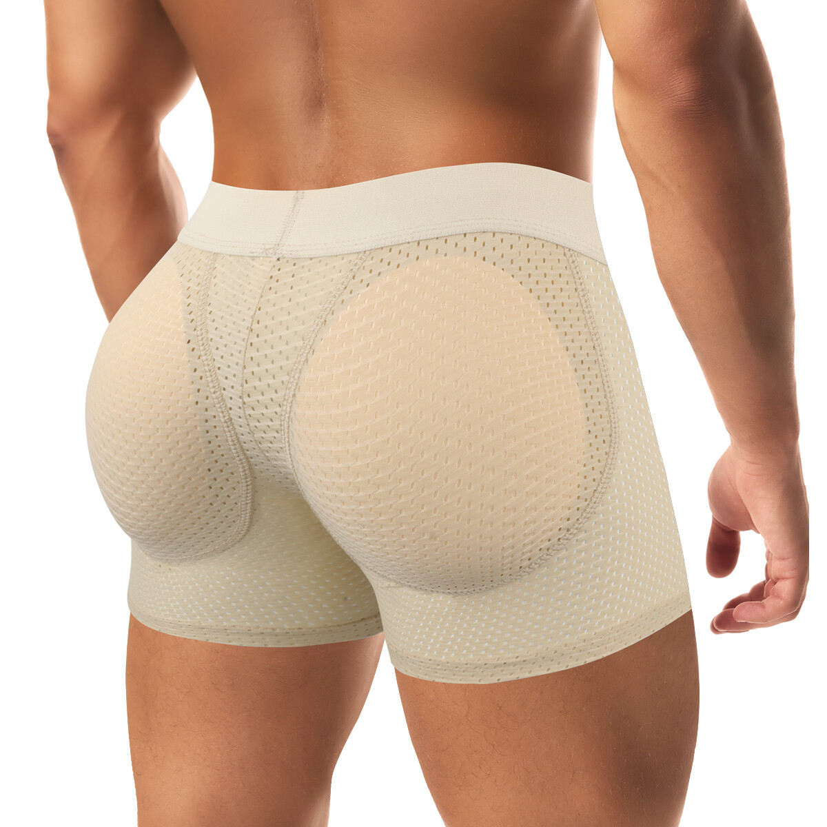Mens Padded Underwear Briefs Boxers Butt Lifter Hip Enhancer Shorts Pants Shaper