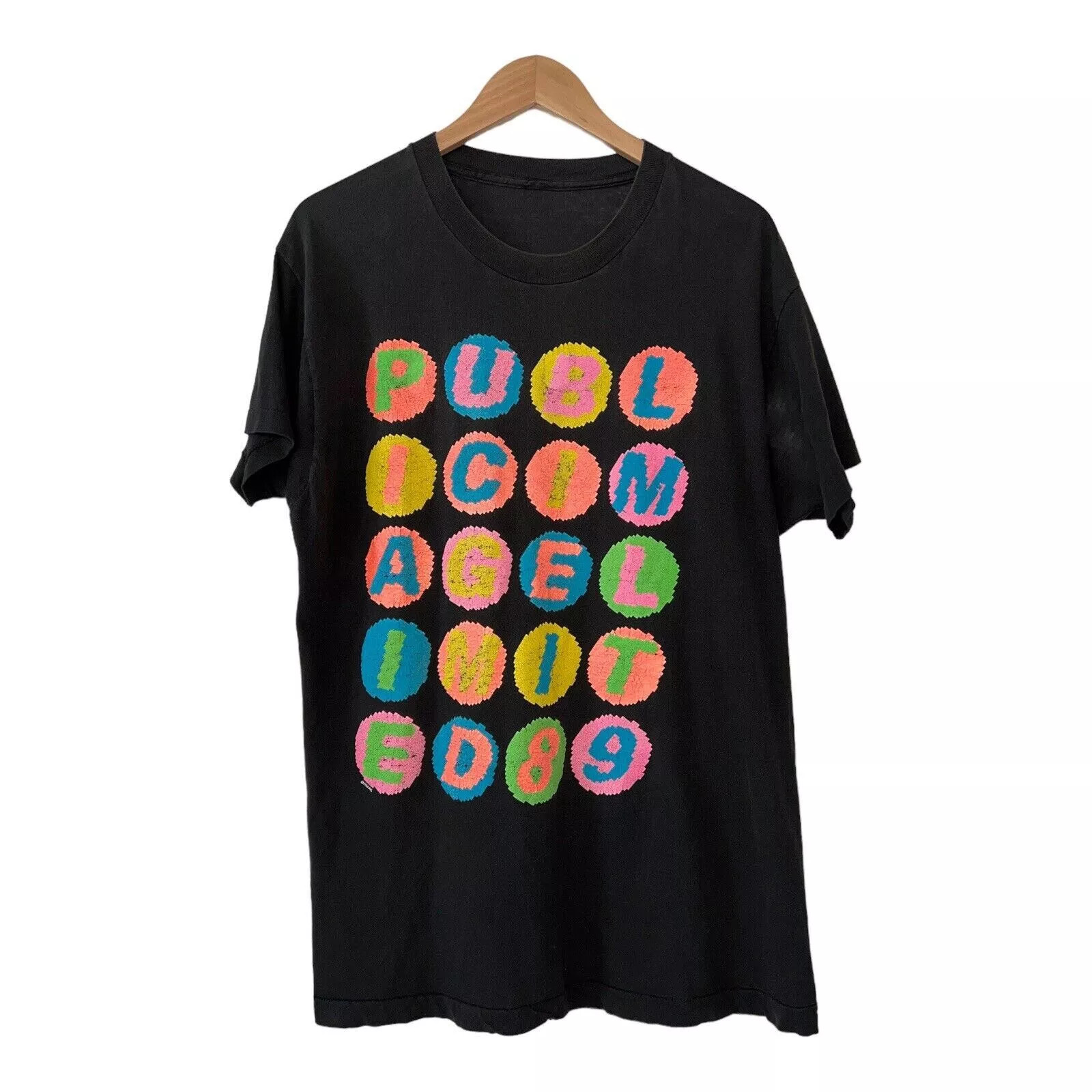 Public Image Ltd Shirt 1989 PIL Black Cotton T Shirt Full Size S-5XL