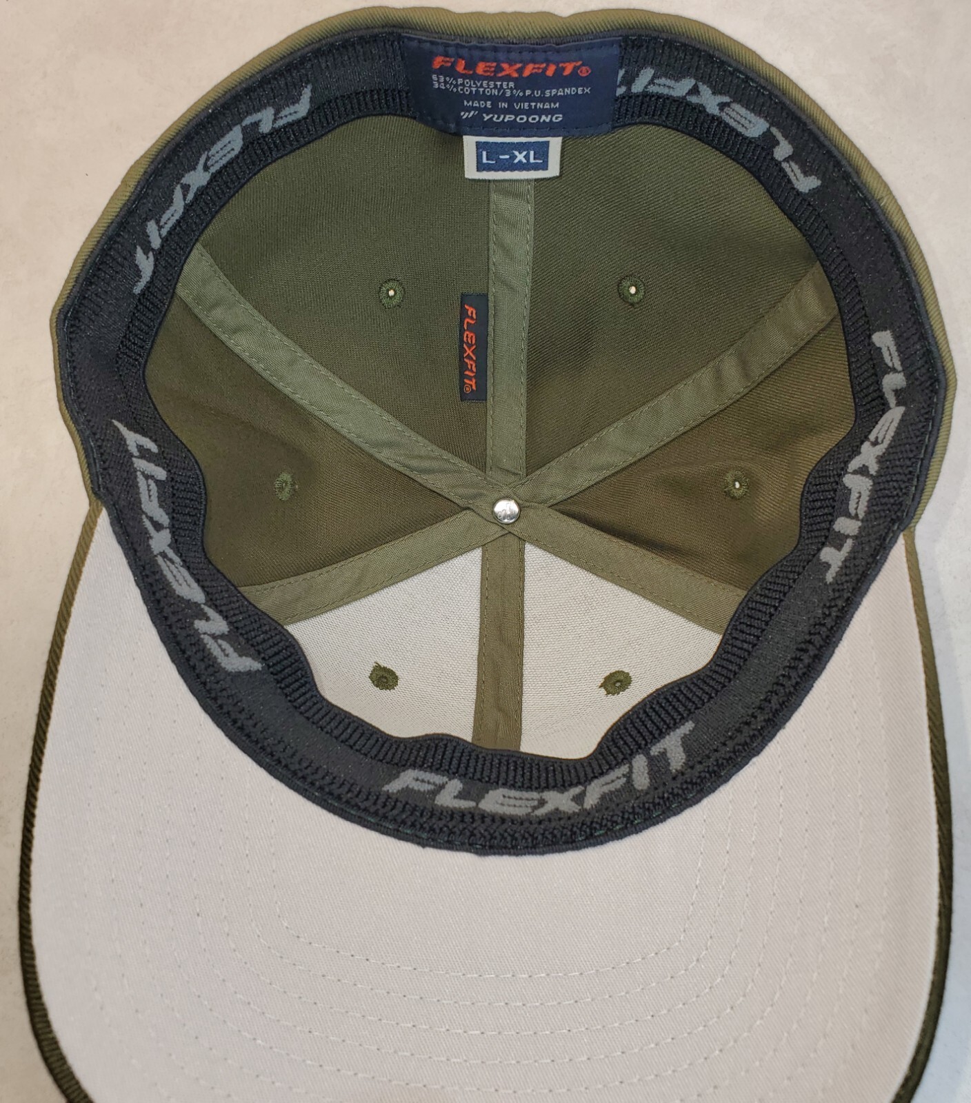 JEEP Patch on Flexfit 6277 Hat / Olive Green – L/XL 7 1/8″ – 7 5/8″