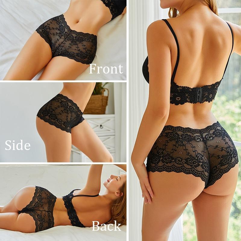 3pcs Sexy Nuevas Bragas De Encage Para Mujeres Tangas Lenceria Ropa Interior