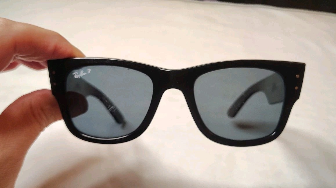 Ray-Ban RB 0840-S Mega Wayfarer Sunglasses Black/Blue