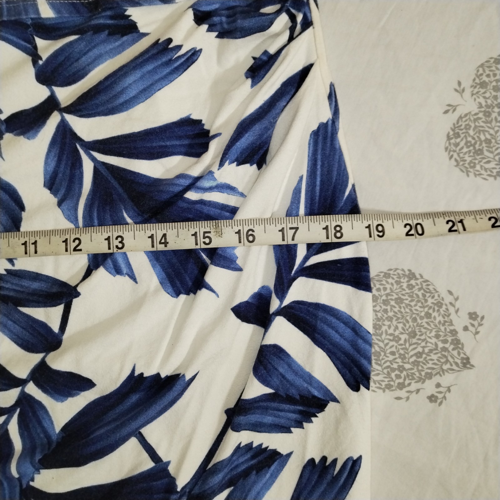Phase Eight Dress Size 16 White Navy Eloise Palm Print Shift Bodice Layer Ruched