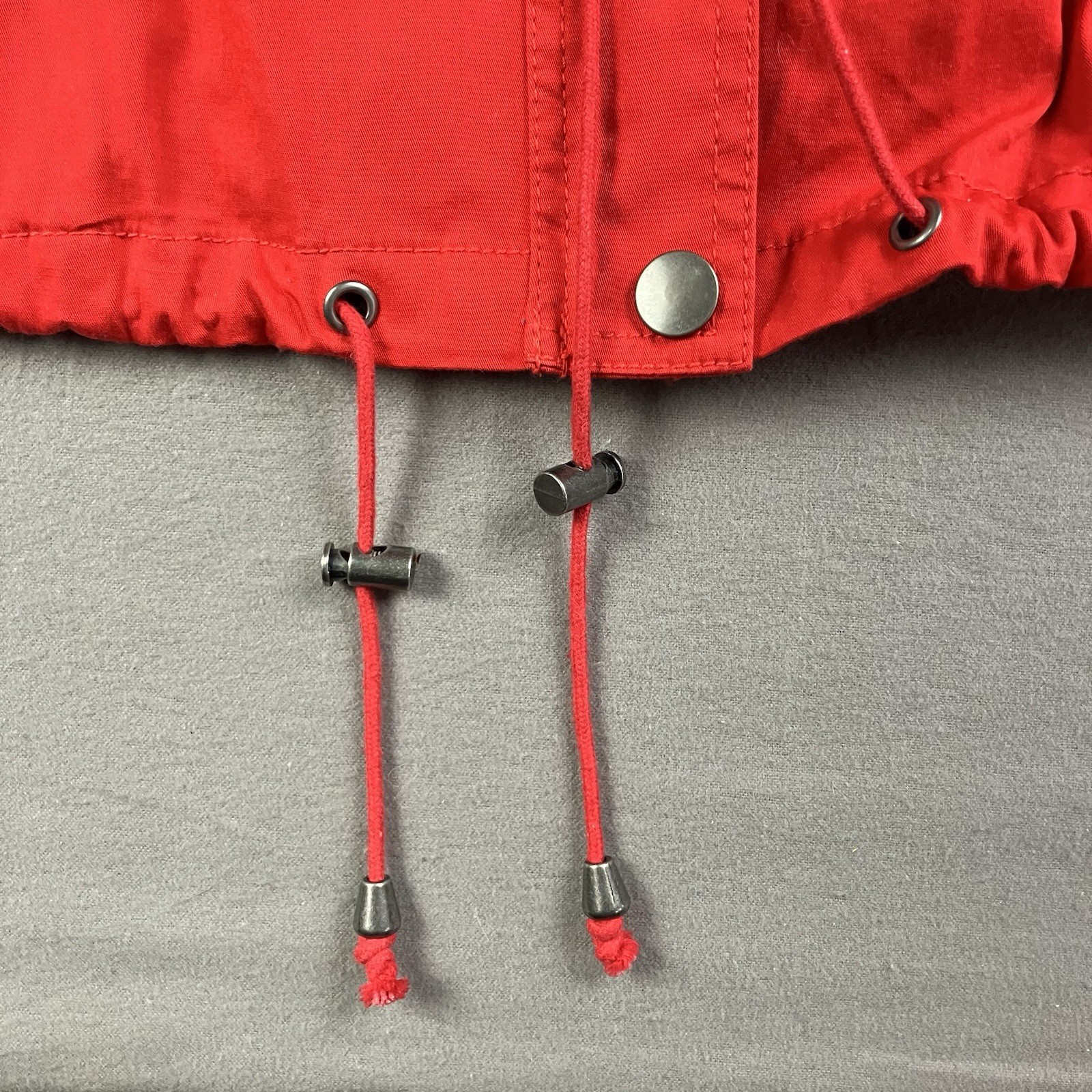 Style & Co. Women’s Size Large Red Jacket Full Zip Button Snap Outdoor Coat