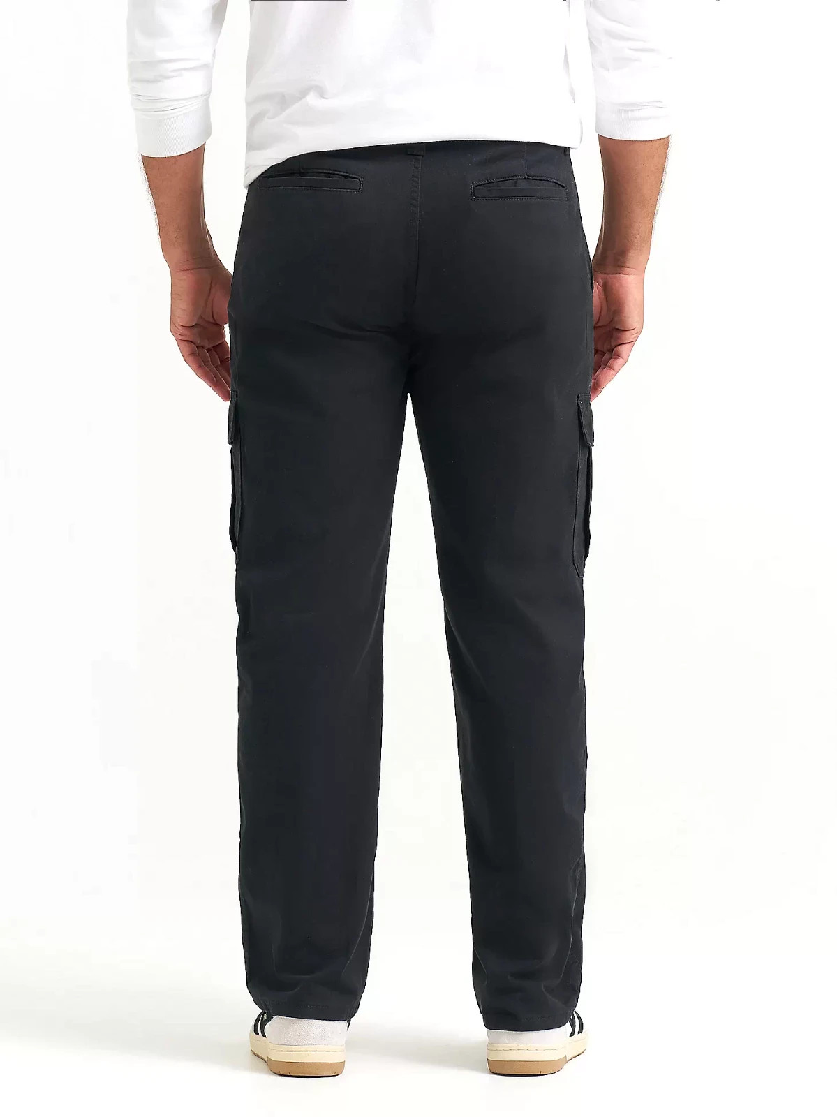 Wrangler Cargo Pants Men’s New BLACK Relaxed Fit Stretch Straight Leg ALL SIZES