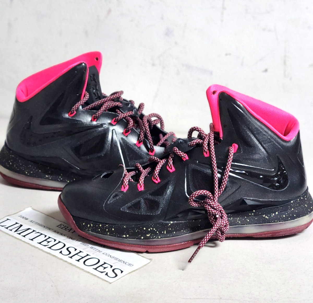 Nike Lebron X 10 ID Diamond Collection Black Pink 578346-992 US 11 Size