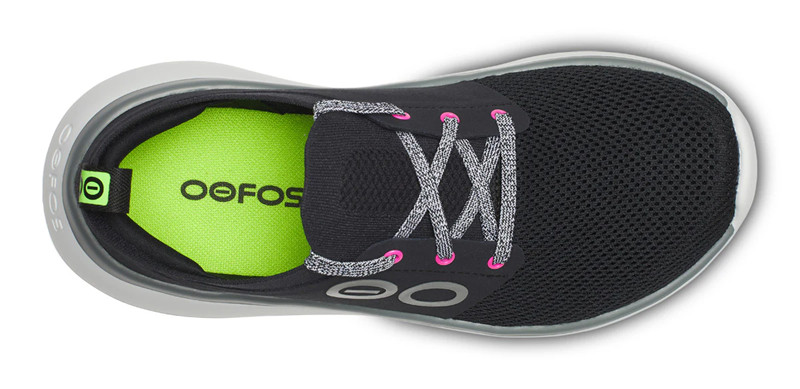 OOFOS OOmy Stride White Black Shoes Sneakers Womens Sizes W6-W11 NEW