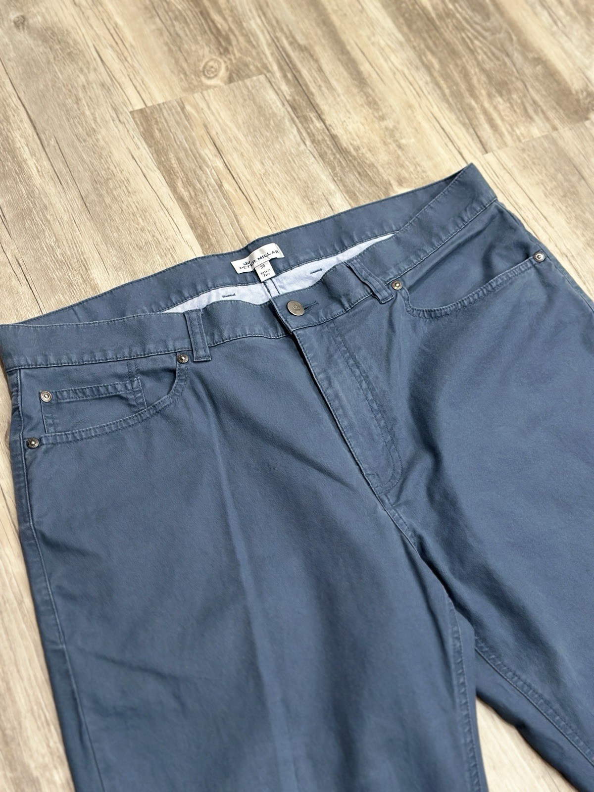 Peter Millar Soft Touch Twill 5 Pocket Chino Pants 38×30 Blue MEOB47