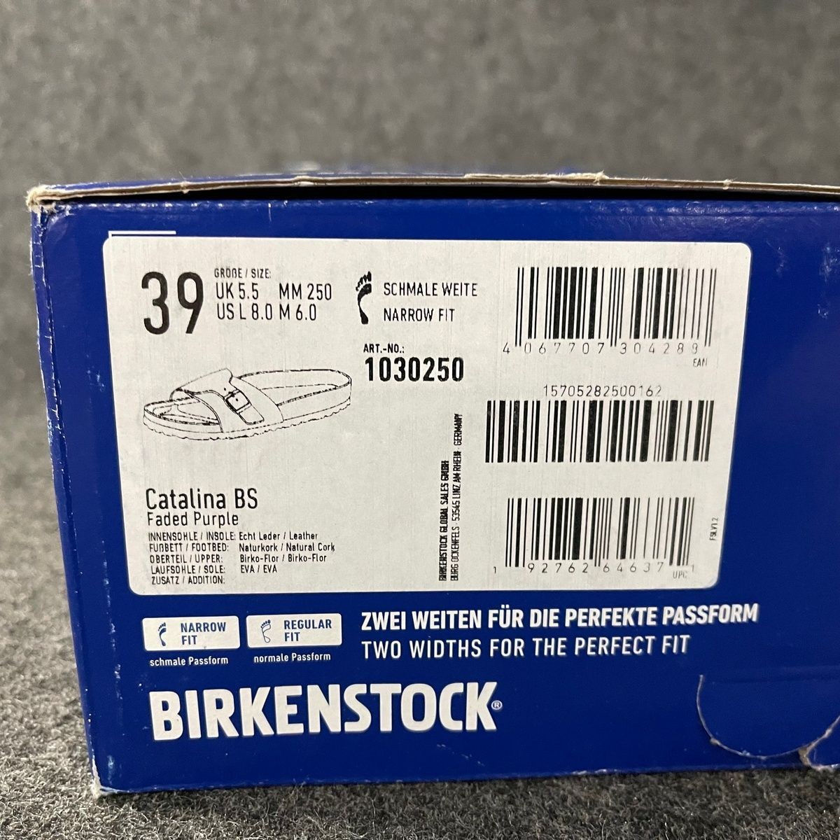 BIRKENSTOCK Catalina Birko-Flor Sandals Unisex Size M6/W8 Faded Purple