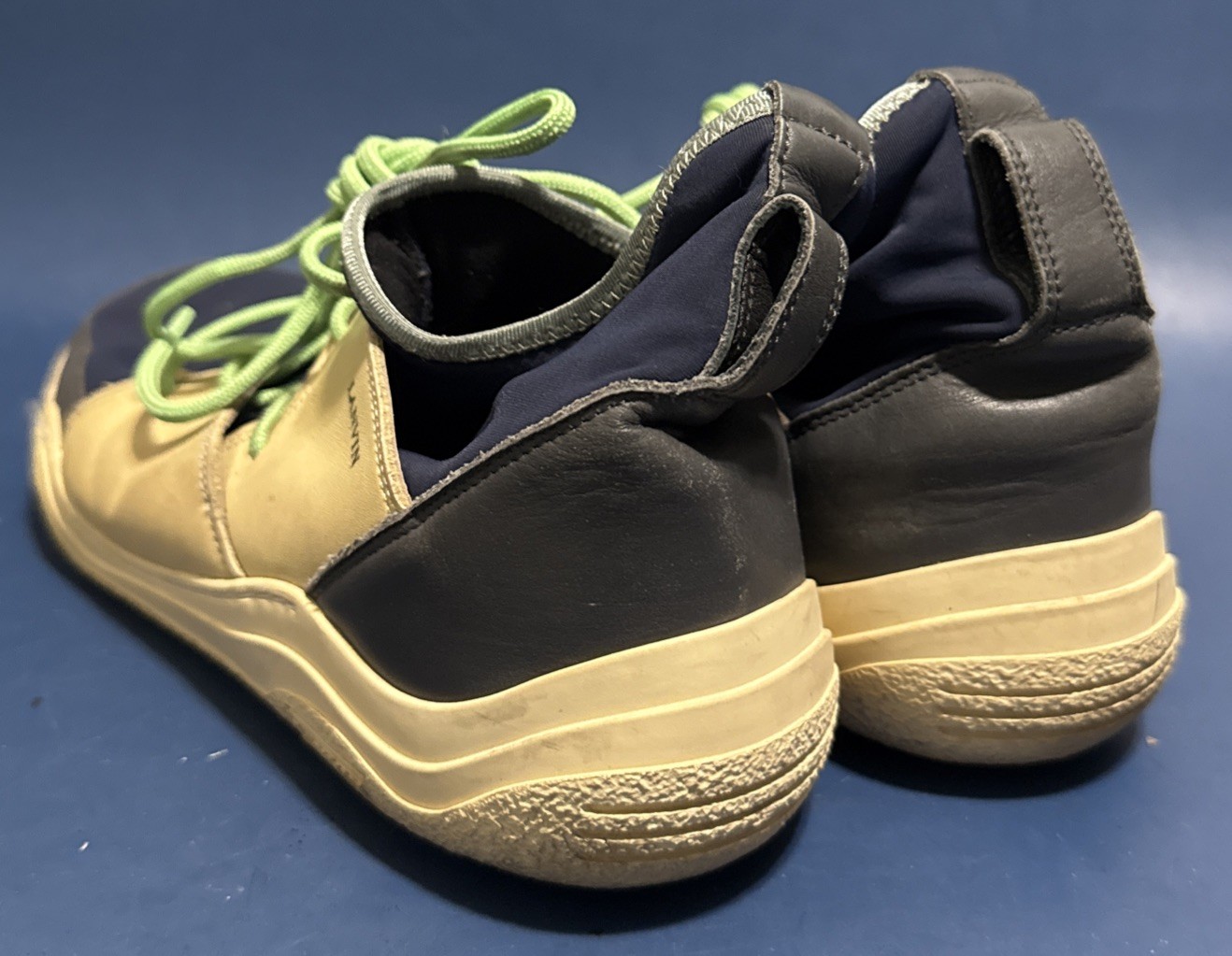 Lanvin Colorblock Neoprene Lace-Up Stretch Knit Sock Sneakers Size 8