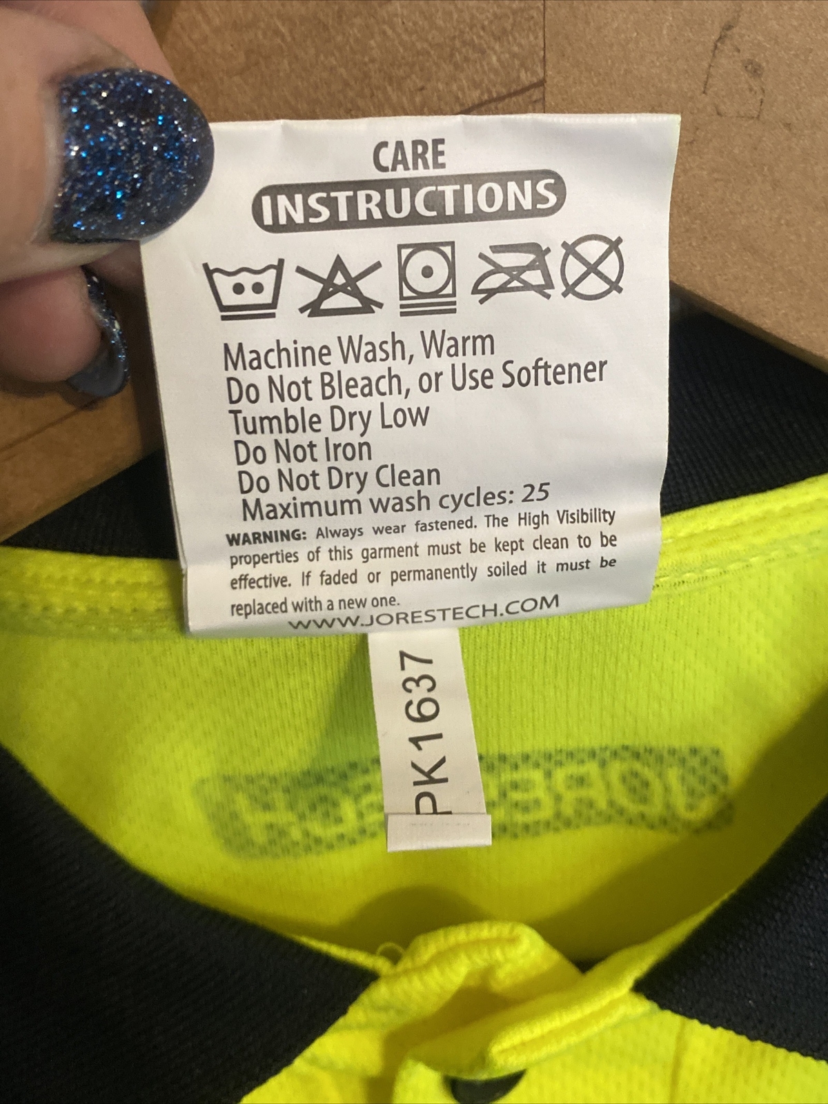 Jorestech T Shirt ANSI Reflective Safety Short Sleeve Two Tone Size Small
