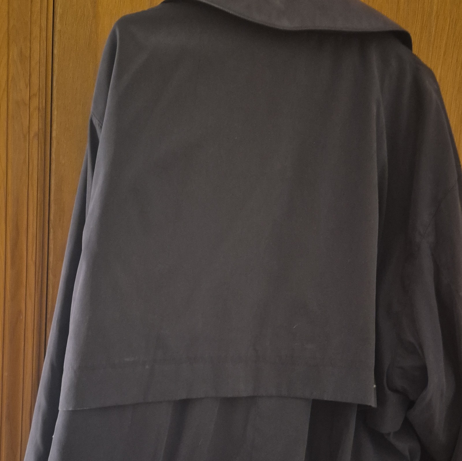 London Fog Men’s Blue Solid Trench Coat Mid-Length Button Front 44 Chest