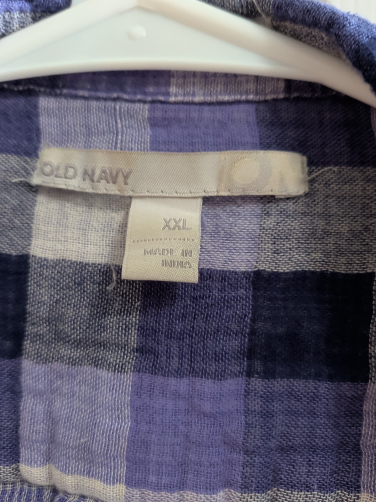 Old Navy Purple Flannel Button Up Size XXL Long Sleeve