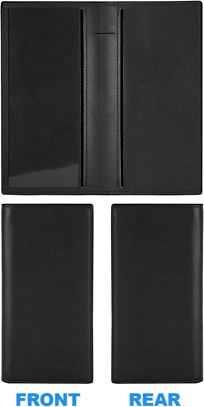 Premium Leather Checkbook Cover for Men and Women Checkbook Holder Wallet RFID B
