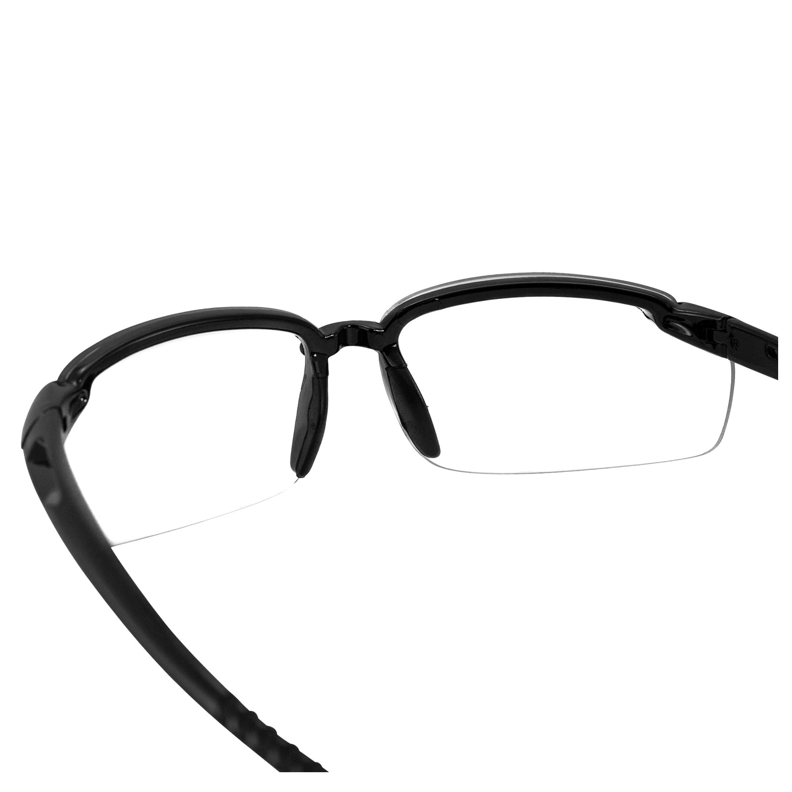 Birdz Eyewear Stealth Sunglasses Black Semi Frame w/Clear to Smoke Photochromic
