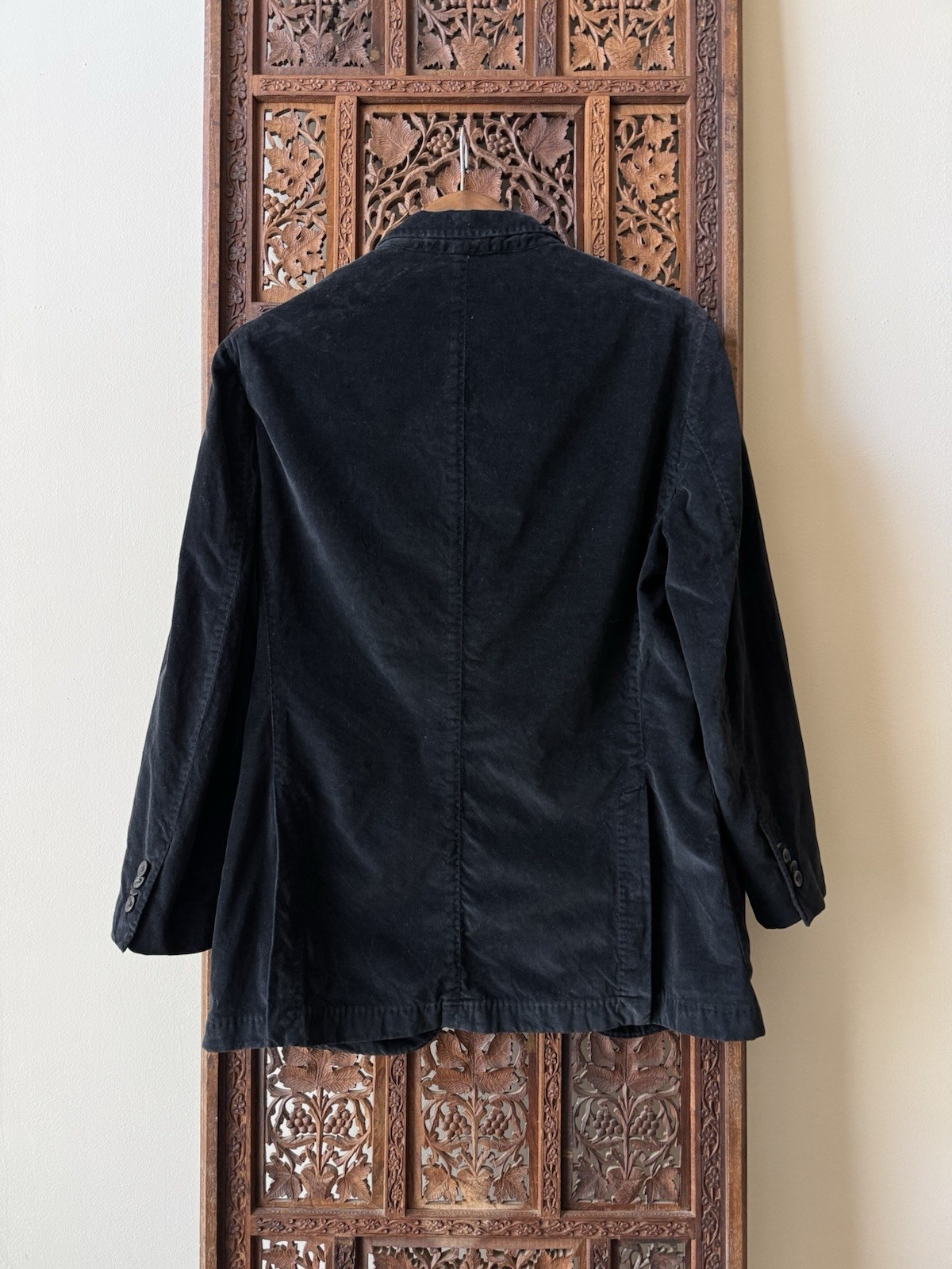 Boglioli K Jacket Black Cotton Moleskin Unstructured Blazer Sport Coat IT 52 42