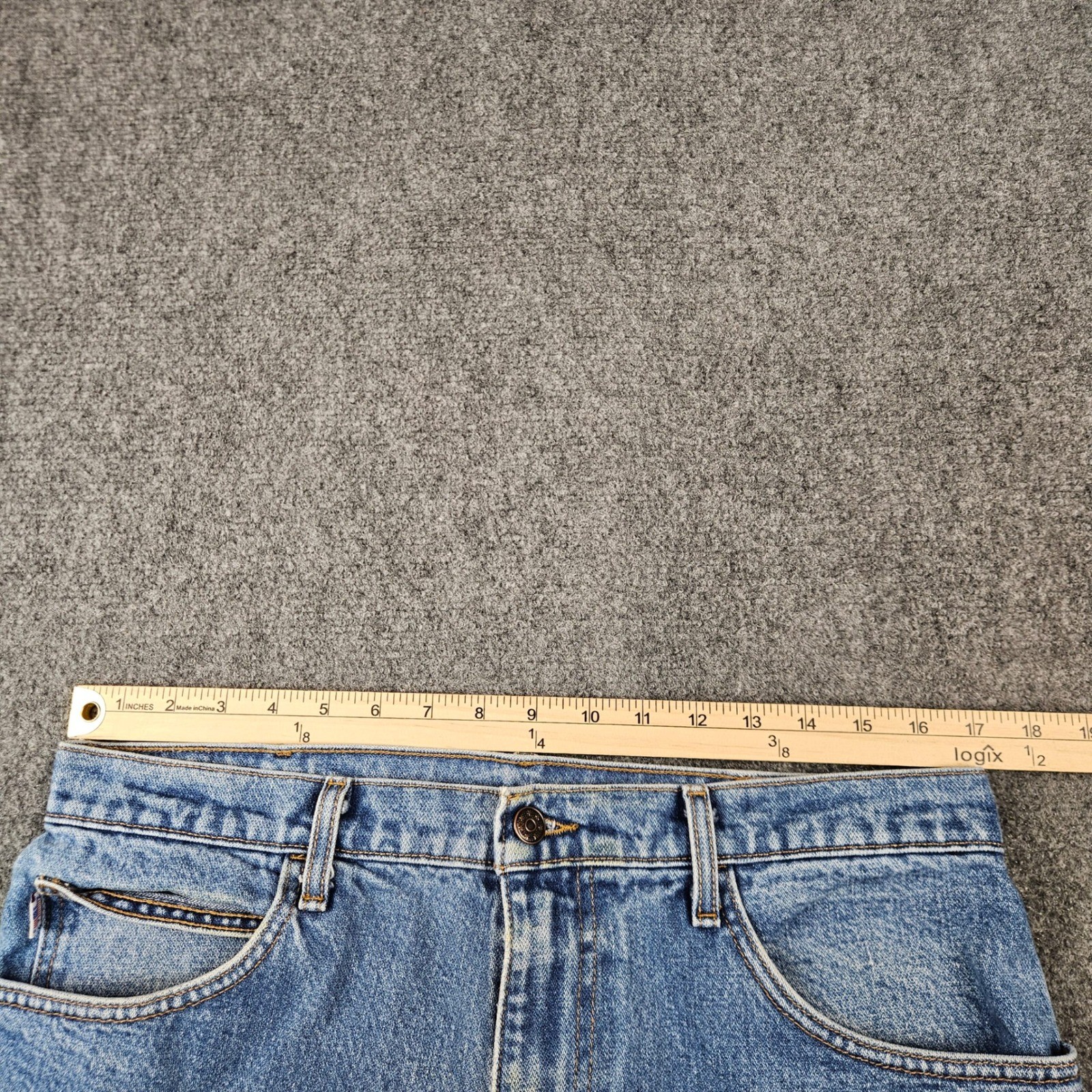 All American Clothing Co Mens Straight Leg Jeans Blue Cotton Made in USA