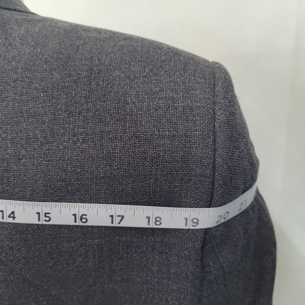 Carl Gross Mens Gray Wool Two Button Blazer 44R Unstructured Sportcoat Reda