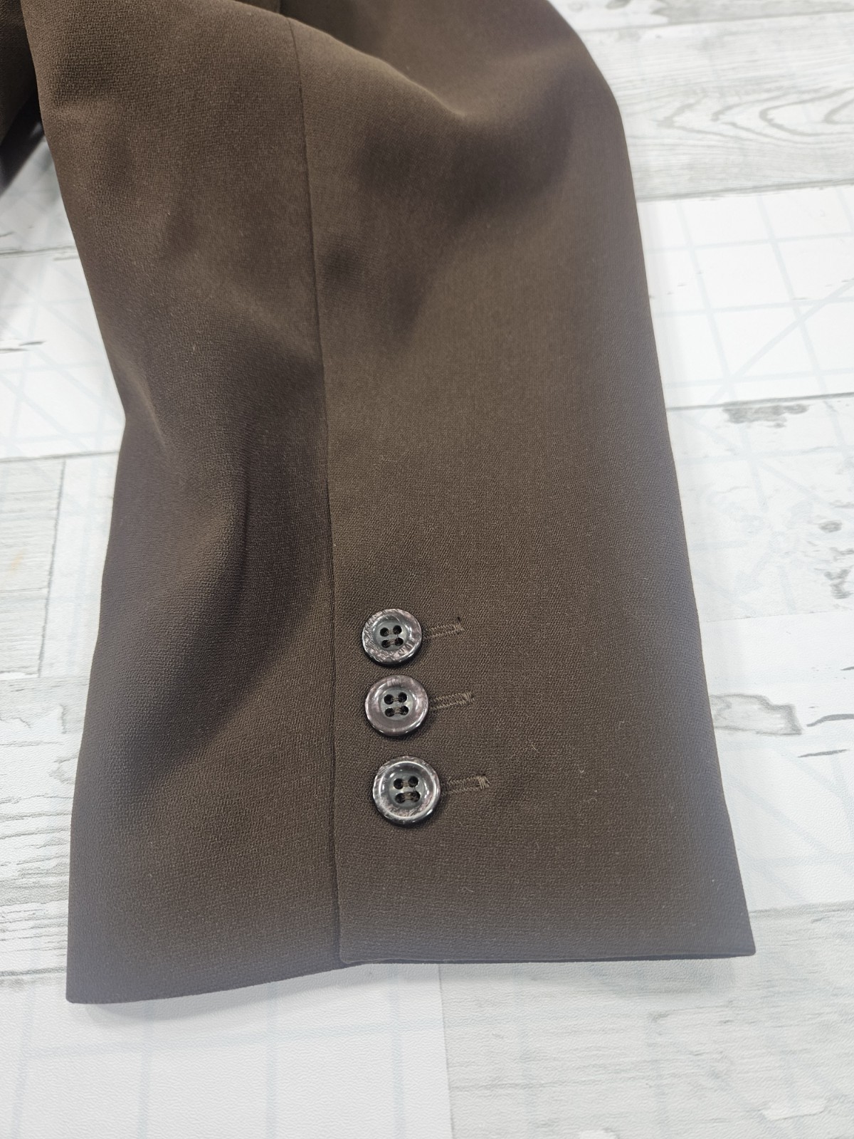 East 5th Womens Plus Size 18W Brown Blazer Nanotex Spill Resistant Fabric