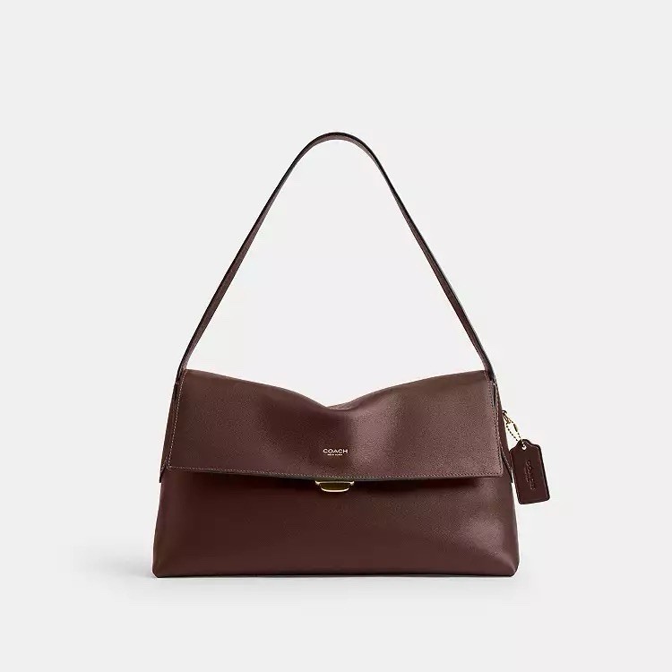 NWT Coach Chelsea Shoulder Bag Natural Grain Leather Maple Brown Brass CDS62