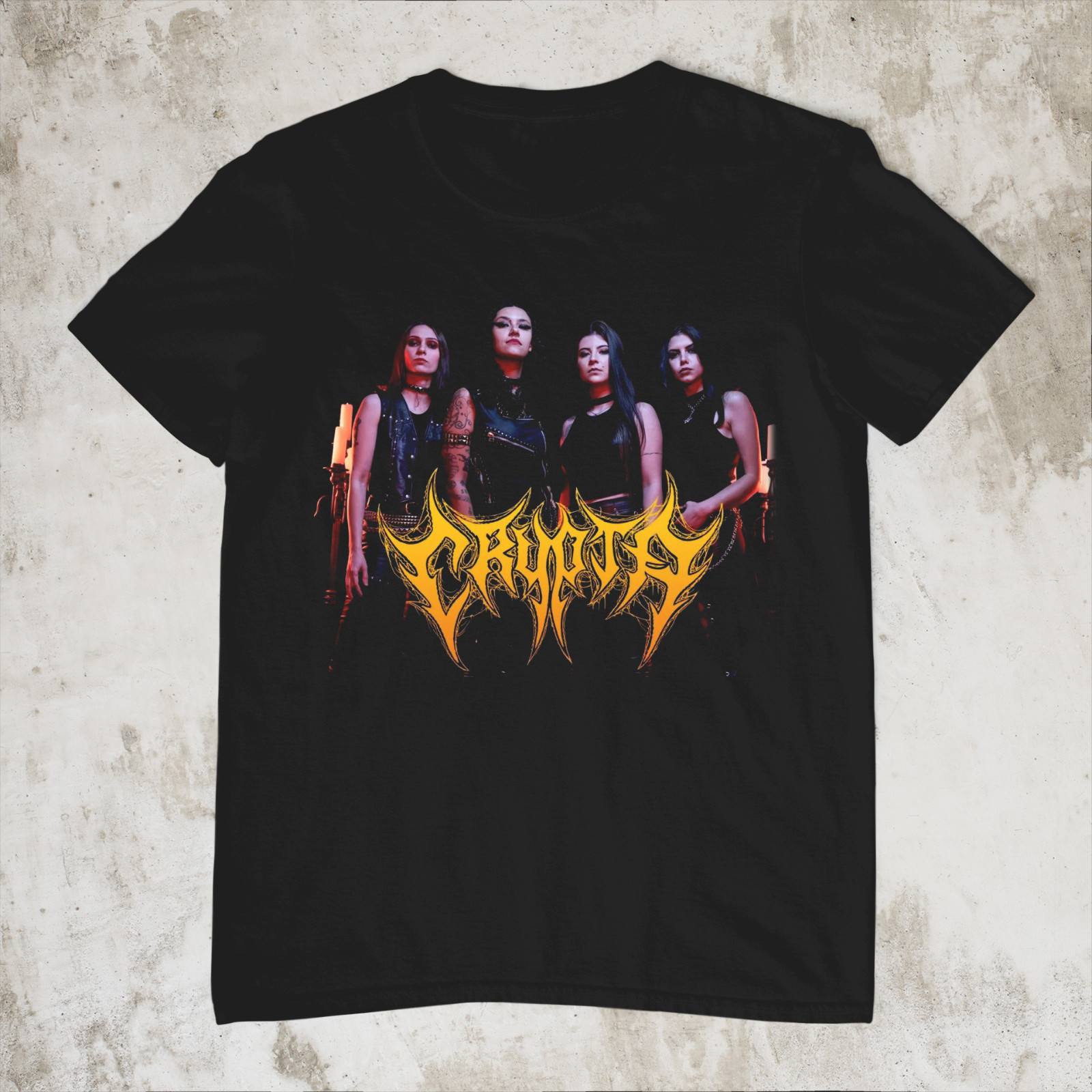 NEW CRYPTA Band Member Gift For Fan Short SLeeve Black Size s to 5XL