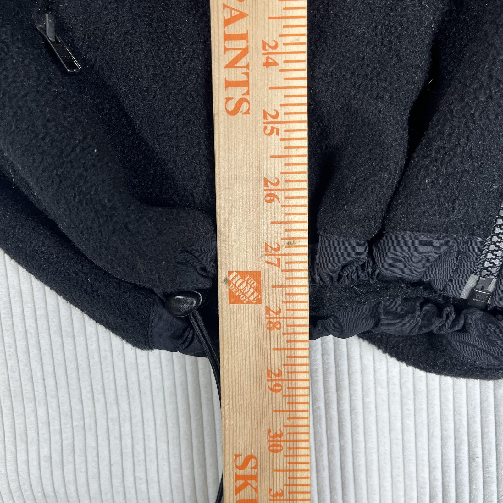 North Face Jacket Mens 2XL Black Denali Fleece Full Zip Pockets Hiking Outdoor