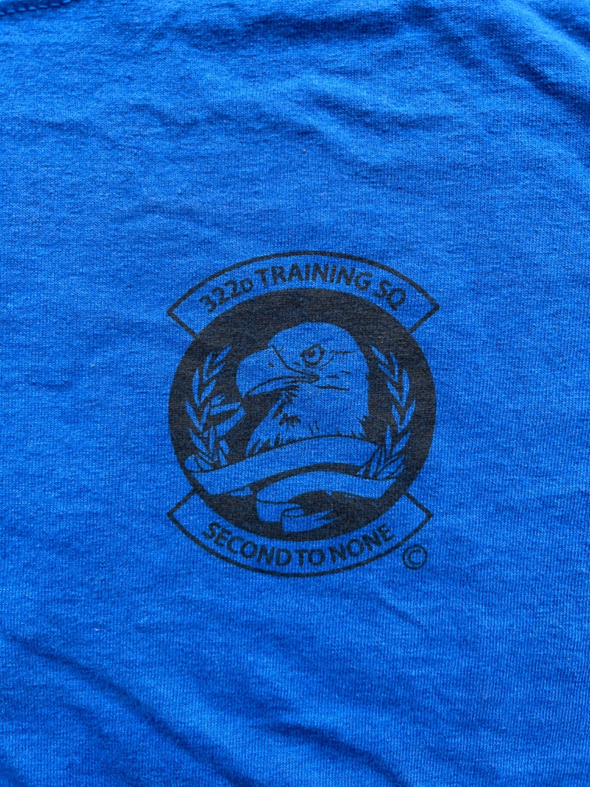 USAF 322nd Training Squadron T-Shirt Men’s Size MED Blue Second To None Get Some