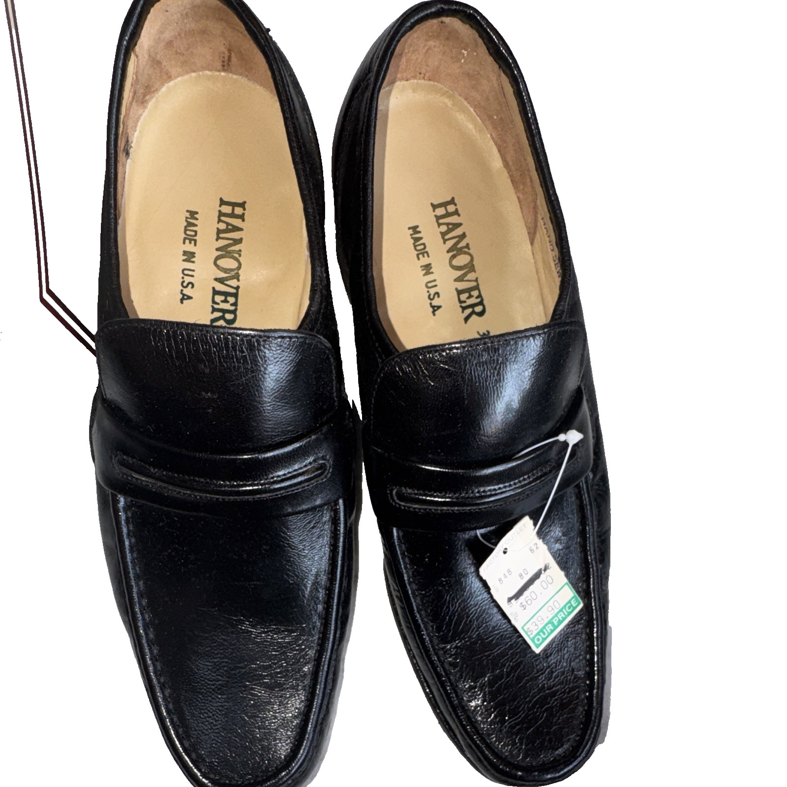 Bostonian Hanover Men’s Black Leather Slip-On Loafer Square Toe US 7 M 992020