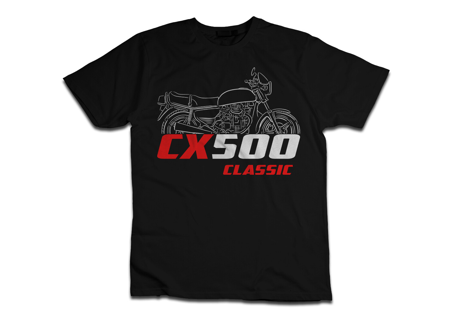 Honda CX 500 Classic &Turbo & Custom 1978-1983 – Motorcycle T-Shirt for Riders
